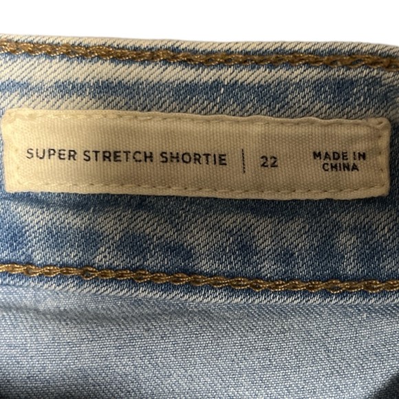 Pacsun Denim Shorts Girls 22/ 6 Small Cuffed Distressed Button Up Jeans Stretch - Picture 4 of 6